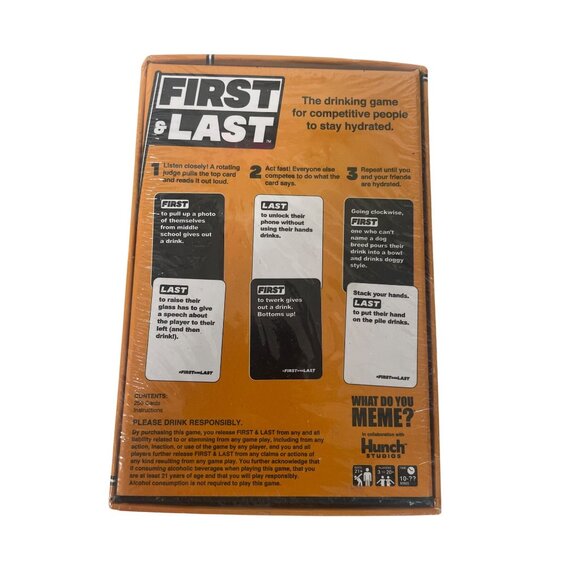 First & Last Drinking Game Competitive Fun Party Game For Adults 21+ - Picture 2 of 2